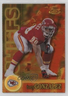 2000 Topps Finest Gold Refractor Die-Cut /300 Tony Gonzalez #39 HOF - Image 1 of 2