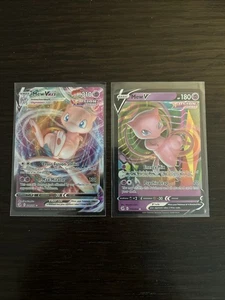 Pokemon TCG: Mew VMAX 114/264 Swsh08: Fusion Strike Holo & Mew V 113/264 - Picture 1 of 2
