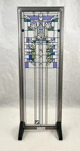 After FRANK LLOYD WRIGHT Stained Glass Panel WATERLILIES - Picture 1 of 3