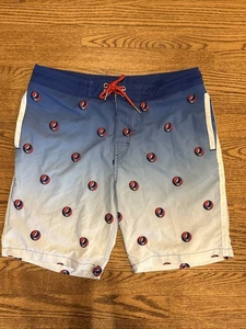 Section 119 Grateful Dead Steal Your Face Board Shorts Mens 32 Swim Surf - Picture 1 of 6