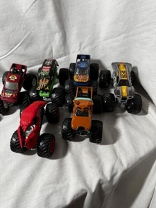 Hot Wheels Monster Jam Truck 1/64 Lot Of 8 Grave Digger Bone Shaker Scooby Doo - Picture 1 of 6