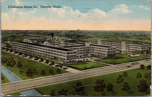 1914 DETROIT, Michigan Postcard CHALMERS MOTOR COMPANY PLANT / Aerial View - Picture 1 of 2