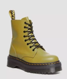 Dr. Martens Jadon Smooth Leather Platform Boots Antique Olive Women's S 6 M NEW - Picture 1 of 8
