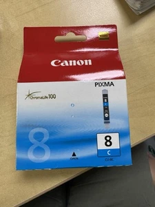 Canon Pixma Printer Ink Cartridge Cyan CLI-8C UNBOXED BRAND NEW - Picture 1 of 1