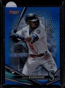 2022 Bowman's Best #23 Julio Rodriguez rifrattore blu #/150 - Foto 1 di 2