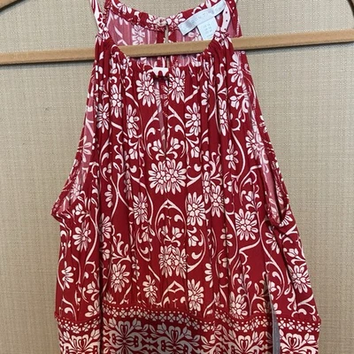 NWT London Times Floral Halter Maxi Dress Size 14 Boho Elegant Holiday Party - Image 1 of 4