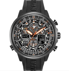 Citizen JY8037-50E Navihawk A-T Eco-Drive Chronograph Schwarz 48mm Herrenuhr - Bild 1 von 1