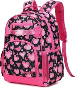 Mochila Escolar Infantil Rosa con Corazones para Niñas 6-10 Años - Bild 1 von 7
