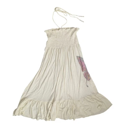 Lindo Vestido Halter CRISTINALOVE Marfil Estrás Calado Pequeño Z1 Hada Chica Foto 1 de 4