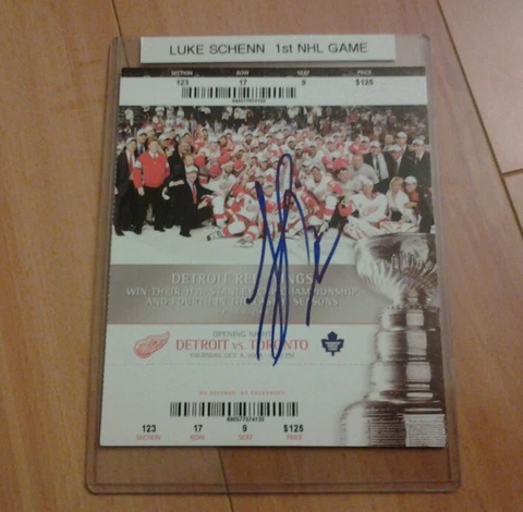 Luke Schenn Autographed  1st NHL Game Ticket (Vancouver Canucks) Cover