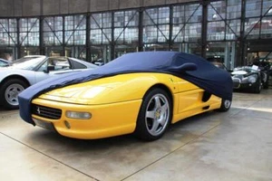 Vollgarage Schutzdecke Car-Cover indoor blau mit Spiegeltaschen für Ferrari F355 - Picture 1 of 4