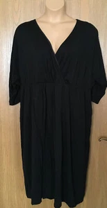 Ryllace Soft Stretch Dolman Sleeve Bistro Dress Plus 3X Solid Black NWT AD8-8 - Picture 1 of 2