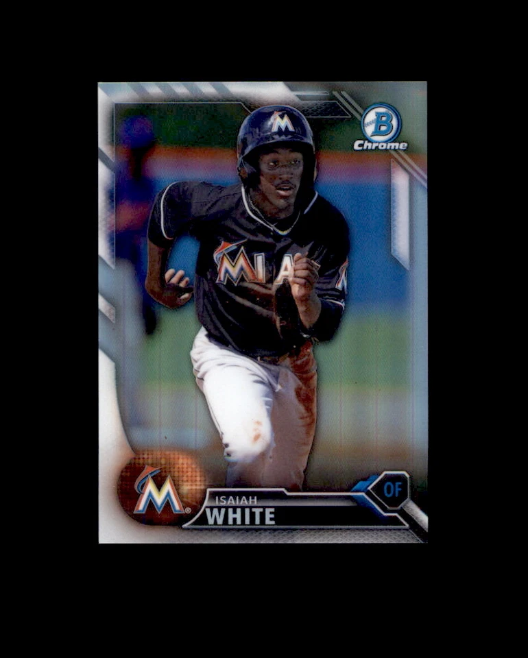 2016 Bowman Chrome Refractor #BCP203 Isaiah White #394/499 - Image 1 of 1