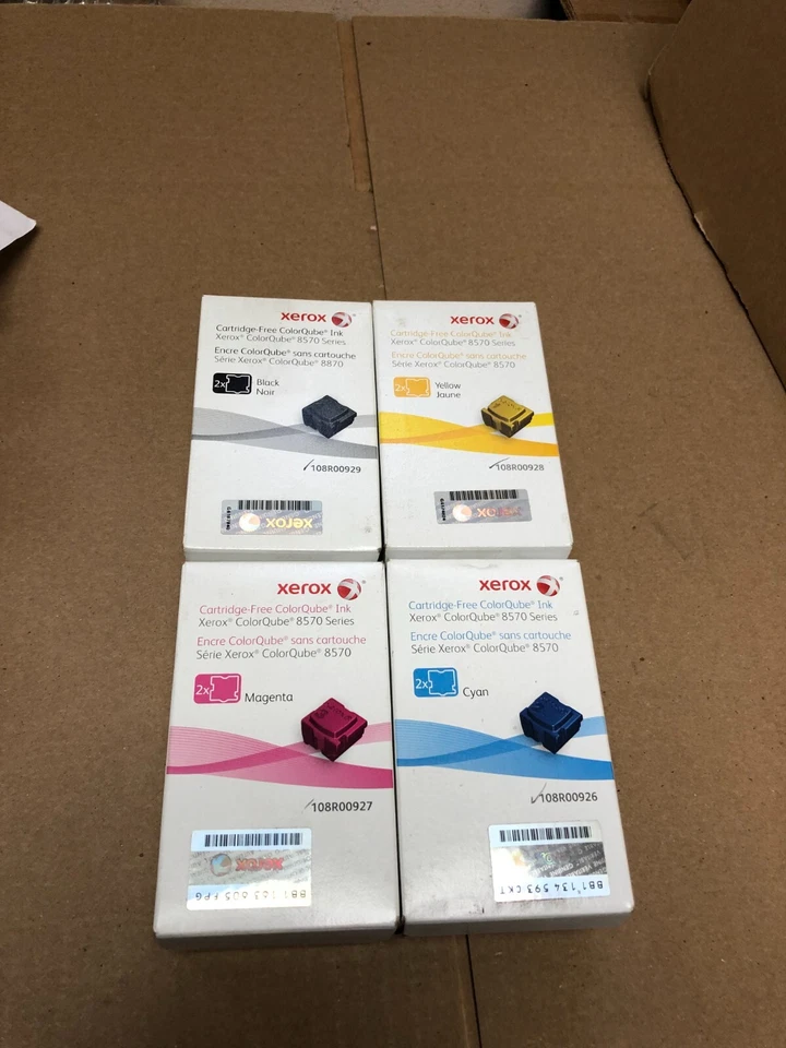 SET OF 4 SEALED Colorqube 8570 Solid Ink 108R00926 108R00927 108R00928 108R00929 - Image 1 of 1
