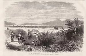 SANTIAGO DE CUBA REVOLUTION 1868 VIEW, HORSES PALMS Ten Years' GREAT WAR 1868 - Bild 1 von 1