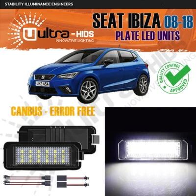 PREMIUM SEAT FR Ibiza Mk5 6J Leon Mk2 1P Mk3 LED LICENSE NUMBER PLATE LIGHT BULB - Image 1 of 4