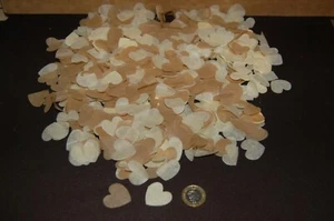 Ivory/Gold Wedding Confetti - Love Hearts - Biodegradable - You can add CONES? - Picture 1 of 70