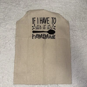 Lustige Küchenschürze "IF I HAVE TO RÜHR IT, IT'S HOMEMADE" Neu mit Etikett 19"x30" - Bild 1 von 7