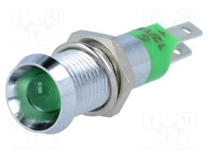 Kontrollleuchte: LED konkav 12÷14VDC IP67 Öffng: Ø8,2mm Metall D08212 LED-Kont - Bild 1 von 1