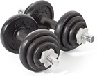 York Fitness 20 kg Cast Iron Spinlock Dumbbell - Adjustable Hand Weights Set of