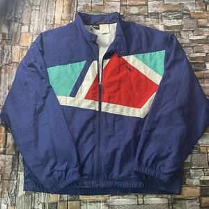 Vintage Head Multicolor Geometric Abstract Lined Windbreaker Tennis Jacket L 90s - Picture 1 of 13