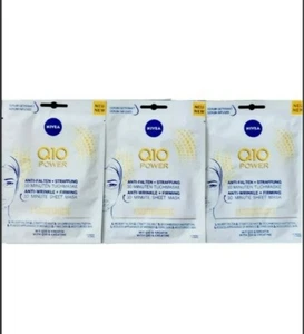 3xNIVEA Q10 POWER ANTI FALTEN STRAFFUNG10 MIN TUCHMASK ANTI WRINKLE FIRMING MASK - Picture 1 of 1