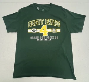 BRETT FAVRE Hall Of Fame T Shirt Large Green Bay Packers, Front/Back Print - Picture 1 of 9
