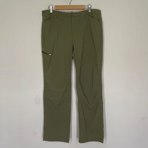 Orvis Pants Women's Size 16 Green Stretch Nylon Roll Tab Hem Hiking Outdoor - Picture 1 of 17