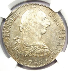 1788 Mexico Charles III 8 Reales Coin (8R) - NGC Uncirculated Detail (UNC MS) - Picture 1 of 4