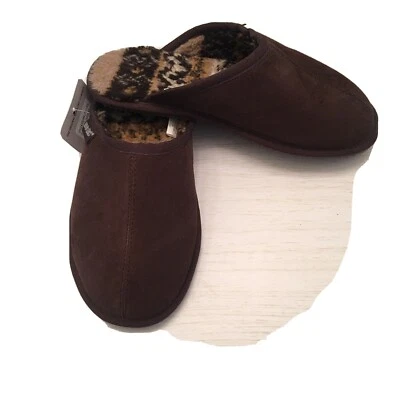 MUKLUKS Cow Hide Suede Slippers  Faux Fur Lining Womens Shoes Sz 9 - Image 1 of 4