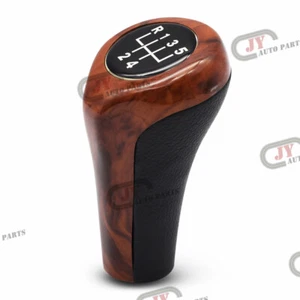 5 Speed Burl Wood Grain Manual Gear Shift Knob For BMW X1 X3 X4 X5 X6 Z4 Z5 Z8 - Picture 1 of 9