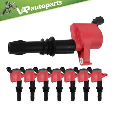 8 For 2005 2006 2007 2008 2009 Ford F-250 4.6L V8 Red Ignition Coil - Image 1 of 4