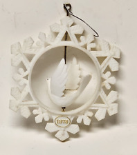 Hallmark 1978 Twirling Dove Snowflake White Ornament Tree Trimmer Collection