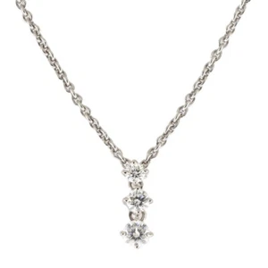 MIKIMOTO Necklace K18 white gold diamond 0.17ct used - Picture 1 of 7
