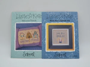 LOT of 2: Lizzie Kate Snippet Cross Stitch Patterns, Sons #S29 and Friends #S51 - Picture 1 of 7