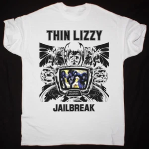 Camiseta delgada de algodón blanca Lizzy Band Jailbreak talla completa S-5XL - Imagen 1 de 3