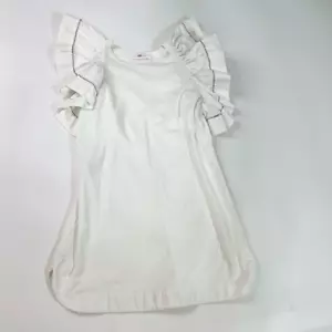 See By Chloe Blouse Womens XS White Ruffled Flared Sleeves Top - Foto 1 di 10