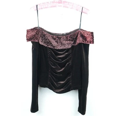 Cache Pequeno Top Velour Anos 90 Vintage Castlecore Regency Whimsigoth Vampiro Gótico - Imagem 1 de 4