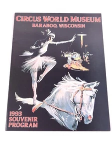 ✅ Circus World Magazine Program Brochure 1993 Baraboo Wisconsin Vintage - Picture 1 of 5