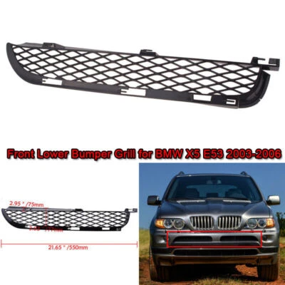 NEW Left Car Front Grilles Upper Bumper Mesh Grill For 2004-2006 2005 BMW X5 E53 - Imagem 1 de 4