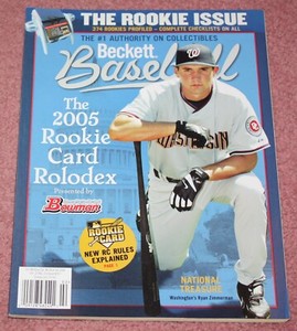BECKETT BASEBALL CARD MONTHLY - FEBRUARY, 2006 - RYAN ZIMMERMAN COVER