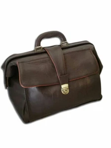 BORSA DA MEDICO IN CUOIO VERO ARTIGIANATO ITALIANO, MOD: DOCT- TESTA DI MORO - Imagen 1 de 4