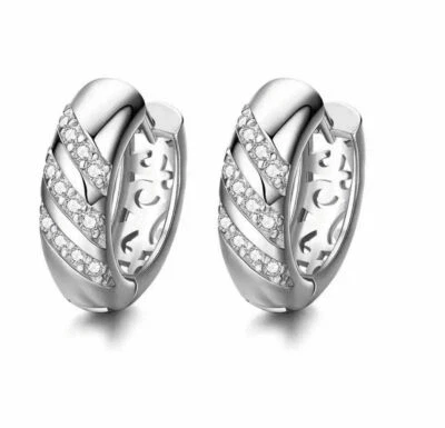 Aretes Argollas Chapada en Oro 14K Pendientes Joyería Fina de Moda De Oro Mujer - Image 1 of 4