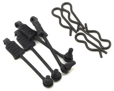 Clips de cuerpo Arrma 1/8 con retenedores de goma (negro) (4) [ARA390178] Foto 1 de 2