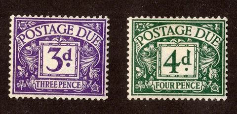 GREAT BRITAIN   #J21-J22  MINT LH  WMK 250  (1703051) Cover
