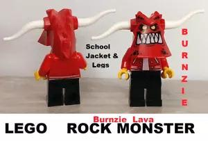 LEGO Minifigure Rock Monster Burzine Lava Red Big Fangs Alien Nexo Long Horns - Picture 1 of 1