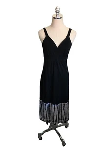 PrAna Sun Dress Women's Size Medium Black Batik Sleeveless Mini - Picture 1 of 6