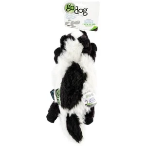 GoDog Flatz Plush Skunk With Squeaker Dog Toy - Picture 1 of 5