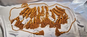 Lot of 24 Conso 108" Cord Tassel Christmas Flag Banner Holiday Tree Gold Color - Picture 1 of 6