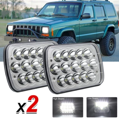 Par de faros LED para Jeep Cherokee XJ 1984-2001 Wrangler YJ 1986-1995 5x7 7x6 Foto 1 de 4